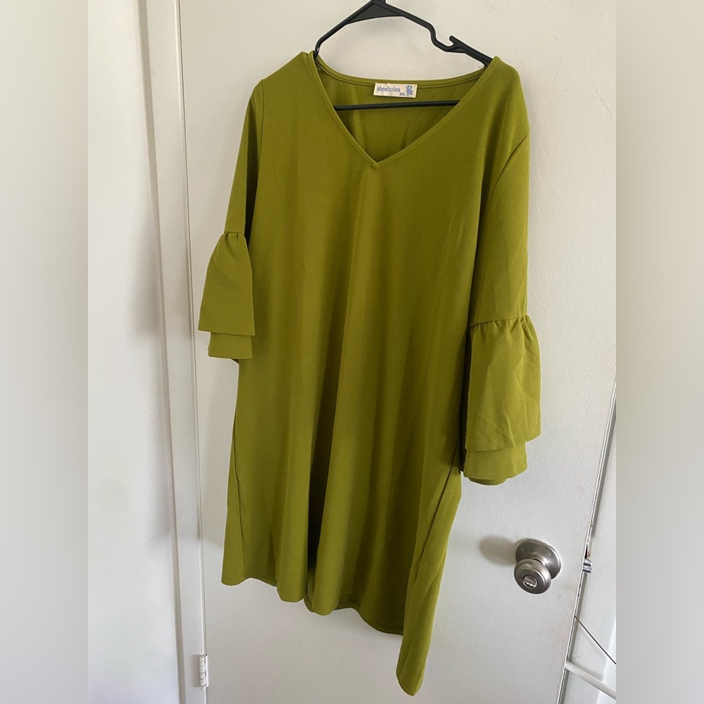Shenbolen Olive Green Dress